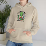 Alien 'I Came, I Saw, I Forgot' Hoodie – Funny Stoner Extraterrestrial Pullover