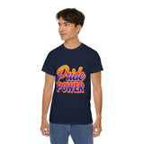 Pride Power T-Shirt | Retro Gradient LGBTQ+ Shirt | Bold Empowerment Graphic Tee | Gay Pride Festival Unisex Top