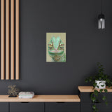 Vibrant Green Iguana Close-Up - 16x24 Canvas Wall Art | Lifelike Reptile Portrait for Nature & Animal Lovers Home Decor