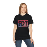 FDT Upside Down USA Flag T-shirt - Patriotic Political Statement Tee American Flag - In Distress, Pain - Anti Trump - FDT - American Flag
