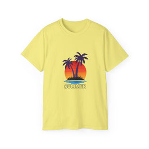 Tropical Summer | Motivational T-Shirt, Summertime, Beach Time, Gift For Him 0r Her, Inspirational Unisex Tee, Novelty Clothing Shirt
