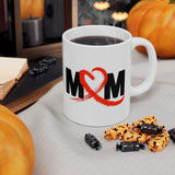 Mom | Mother's Day Gift, Moms Love, I Love You Mom, Valentine's Day | White Ceramic Novelty 11/15oz Mug