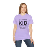 Funny Parent T-Shirt - "My Favorite Kid Bought Me This Shirt" - Humorous Family Gift - Father's Day, Birthday, Dad, Mom Tee