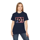 FDT Upside Down USA Flag T-shirt - Patriotic Political Statement Tee American Flag - In Distress, Pain - Anti Trump - FDT - American Flag