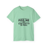 Funny Backyard Warning T-Shirt - Please Don't Piss Me Off Shirt - Sarcastic Gift Tee for Men, Women, Outdoor Humor Shirt