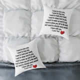 Romantic Love Quote Throw Pillow – I Love You Gift for Her or Him, Anniversary, Valentine’s Day, Bedroom Decor, Cute Couples Gift