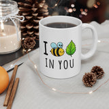 I Bee Leaf in You Mug - Cute Bee Pun Coffee Mug - Motivational Gift for Friends, Coworkers, Teachers - 11 oz or 15 oz Mug - I Believe In You