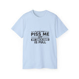 Funny Backyard Warning T-Shirt - Please Don't Piss Me Off Shirt - Sarcastic Gift Tee for Men, Women, Outdoor Humor Shirt