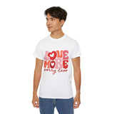 Love More Worry Less T-shirt, Cute Graphic Tee, Valentines Day Shirt, Self-Love Gift, Inspirational Quote Shirt, Positive Tee