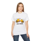 Bee Mine Valentine's Day Be Mine |  Ultra 100% US Cotton Tee | BFF T-shirt, Lovers Mens/Womens Tshirt Gift For Valentines