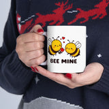 Bee Mine Valentine's Day Be Mine Coffee Mug | BFF, Lovers, Valentines White Ceramic Novelty Mug 11/15oz