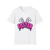 Funny Easter Bunny Ears T-Shirt, Pink Drip Easter Graphic Tee, Cute Holiday Shirt for Women Men Kids Spring Gift