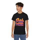Pride Power T-Shirt | Retro Gradient LGBTQ+ Shirt | Bold Empowerment Graphic Tee | Gay Pride Festival Unisex Top