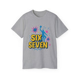 Six Seven Meme T-Shirt - Funny Viral Gen Alpha Trend Tee - Basketball Slam Dunk Shirt - Youth Humor Gift - Unisex Graphic Tee