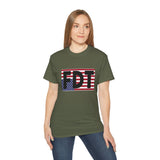 FDT Upside Down USA Flag T-shirt - Patriotic Political Statement Tee American Flag - In Distress, Pain - Anti Trump - FDT - American Flag
