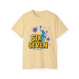 Six Seven Meme T-Shirt - Funny Viral Gen Alpha Trend Tee - Basketball Slam Dunk Shirt - Youth Humor Gift - Unisex Graphic Tee