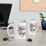 A True Love Story Never Ends | Marriage, Valentine's Day, Engagement Wife Girlfriend Gift | White Ceramic Novelty 11/15oz Mug