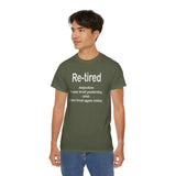 Funny Retirement T-Shirt for Men & Women | Re-Tired Definition Tee | Hilarious Retiree Gift | Lazy Day Humor Shirt