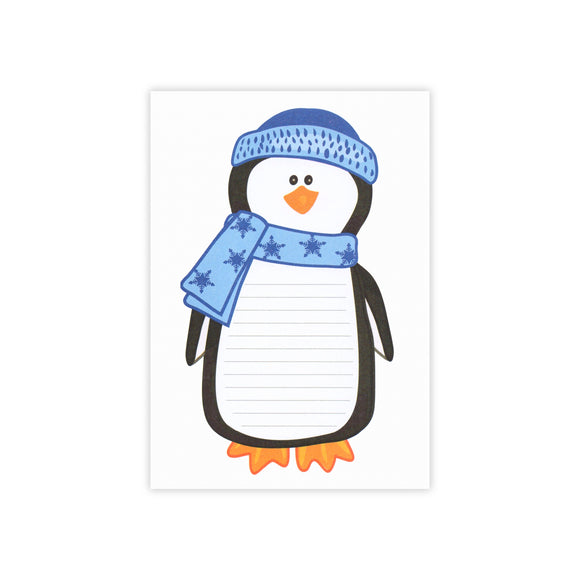 Winter Penguin Note Pads, Cute Stationery for Holiday Lists, Gift for Teachers, Children's Notes, Winter Decor