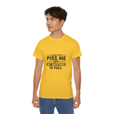 Funny Backyard Warning T-Shirt - Please Don't Piss Me Off Shirt - Sarcastic Gift Tee for Men, Women, Outdoor Humor Shirt