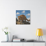Mountain Lion Canvas Art - Nature Wall Decor, Wild Animal Print, Home Decor, Gift for Nature Lovers, Wildlife Photography