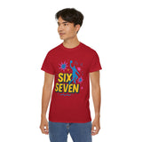 Six Seven Meme T-Shirt - Funny Viral Gen Alpha Trend Tee - Basketball Slam Dunk Shirt - Youth Humor Gift - Unisex Graphic Tee
