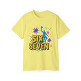 Six Seven Meme T-Shirt - Funny Viral Gen Alpha Trend Tee - Basketball Slam Dunk Shirt - Youth Humor Gift - Unisex Graphic Tee