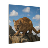 Mountain Lion Canvas Art - Nature Wall Decor, Wild Animal Print, Home Decor, Gift for Nature Lovers, Wildlife Photography