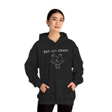 Bat Sh*t Crazy Hoodie - Funny Silly Face Graphic Hoodie Sweatshirt