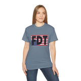 FDT Upside Down USA Flag T-shirt - Patriotic Political Statement Tee American Flag - In Distress, Pain - Anti Trump - FDT - American Flag