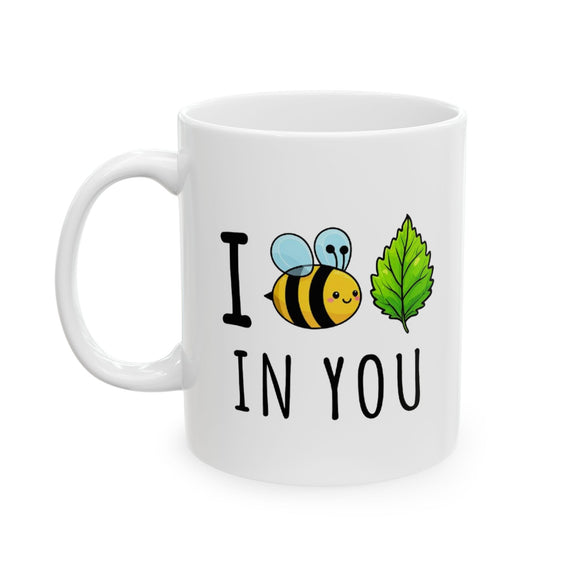 I Bee Leaf in You Mug - Cute Bee Pun Coffee Mug - Motivational Gift for Friends, Coworkers, Teachers - 11 oz or 15 oz Mug - I Believe In You