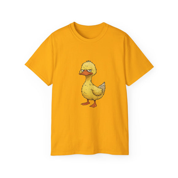 Grumpy Duck T-Shirt | Funny Tired Duck Shirt | Cute Sarcastic Animal Tee Gift for Duck Lovers, Coffee Fans & Lazy Mood Humor Outfit