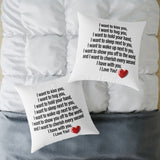 Romantic Love Quote Throw Pillow – I Love You Gift for Her or Him, Anniversary, Valentine’s Day, Bedroom Decor, Cute Couples Gift