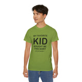 Funny Parent T-Shirt - "My Favorite Kid Bought Me This Shirt" - Humorous Family Gift - Father's Day, Birthday, Dad, Mom Tee