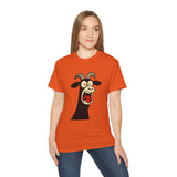 Shocked Screaming Cartoon Goat T-Shirt - Funny Cartoon Goat Tee - Unisex Shirt in 15 Colors - Farm Animal Humor Gift Idea
