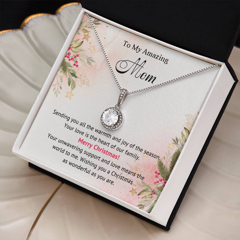 My Amazing Mom | Eternal Hope Necklace | Merry Christmas | Message Card Jewelry Gift
