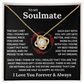To My Soulmate | Love Knot Necklace | Soulmate, Girlfriend, Wife, BFF, Anniversary, Valentine's Day, Birthday, Christmas Necklace Gift
