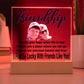 Personalize Your Friendship... I Feel So Lucky With Friends Like You! | Customized Square Acrylic Plaque