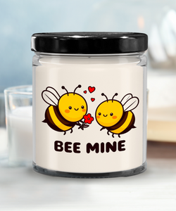 Bee Mine | Valentines Be Mine | 9/16 ounce Scented Soy Gift Candle