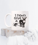 I Don't Give A Rats Ass Humor Adult Funny Novelty 11/15 oz White Ceramic Mug