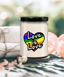 Love Is Love | 9/16 oz Scented Soy Rainbow Candle Gift