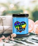 Love Is Love | 9/16 oz Scented Soy Rainbow Candle Gift