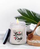 A True Love Story Never Ends | Marriage, Valentine's Day, Engagement 9/16 oz Scented Soy Candle Gift