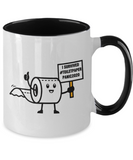 I Survived Toilet Paper Panic 2020 - Funny Novelty 2-Toned Ceramic Mug Gift