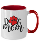 Dog Mom - 2 Toned 11 oz BFF Rescue Dog Novelty Ceramic Mug Gift