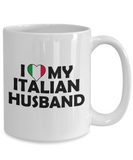 I Love My Italian Husband - Ceramic Novelty Husband Birthday, Anniversary Gift Mug