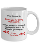 Dear Husband, Thank You For Being My Husband...