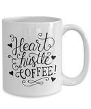 Heart Hustle Coffee 11 & 15 oz Ceramic Novelty Gift Mug