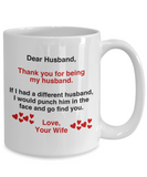 Dear Husband, Thank You For Being My Husband...