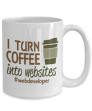 I Turn Coffee Into Websites - Coffee Mug